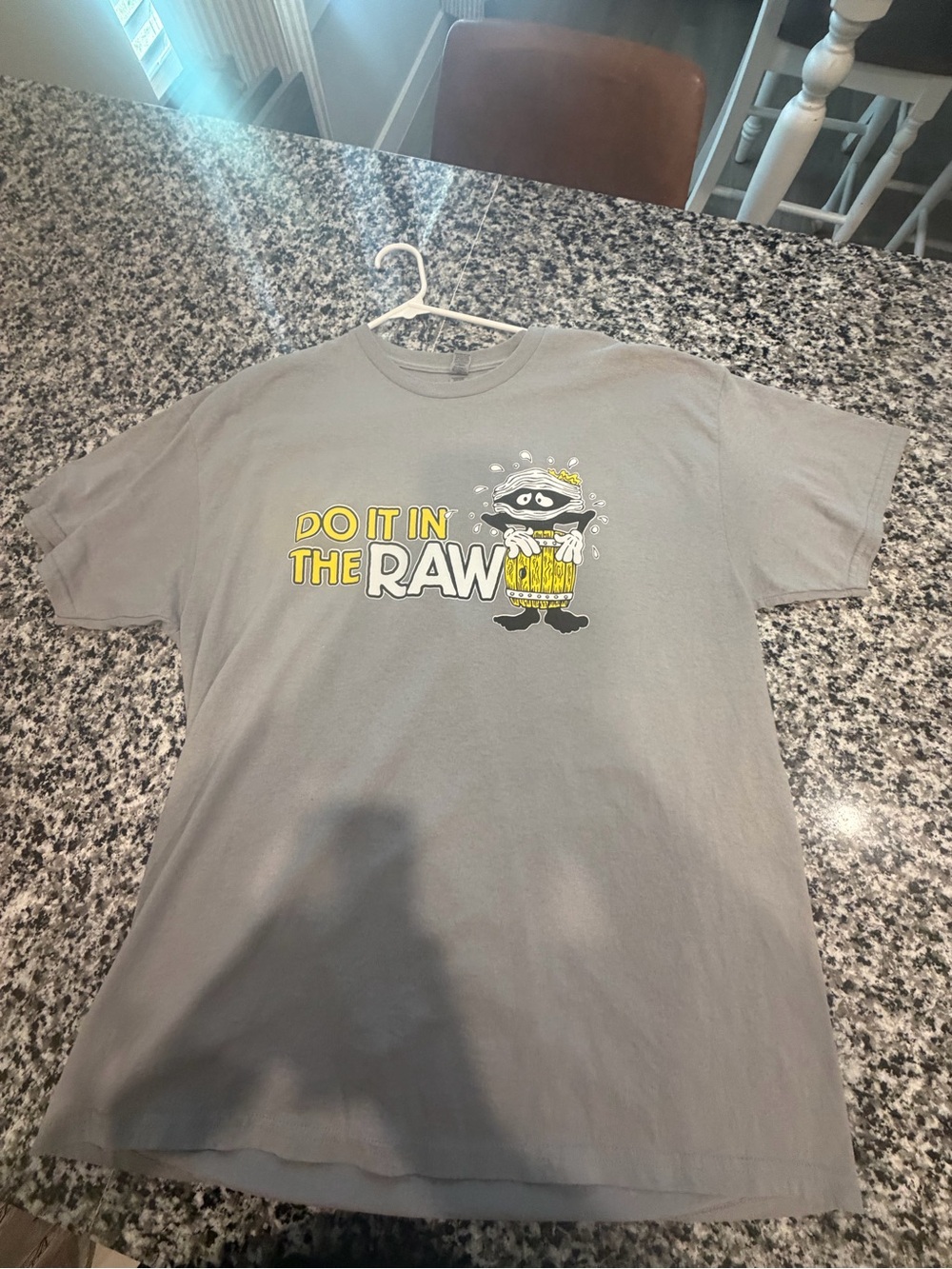 The Oyster Pub Daytona Men's Gray Graphic Tee - "Do It In The Raw"